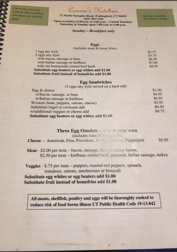 Connie's Kitchen Menu image 2